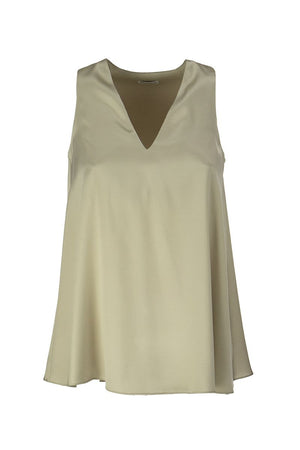 BRUNELLO CUCINELLI Shimmering Silk Top with Iconic Embellishments