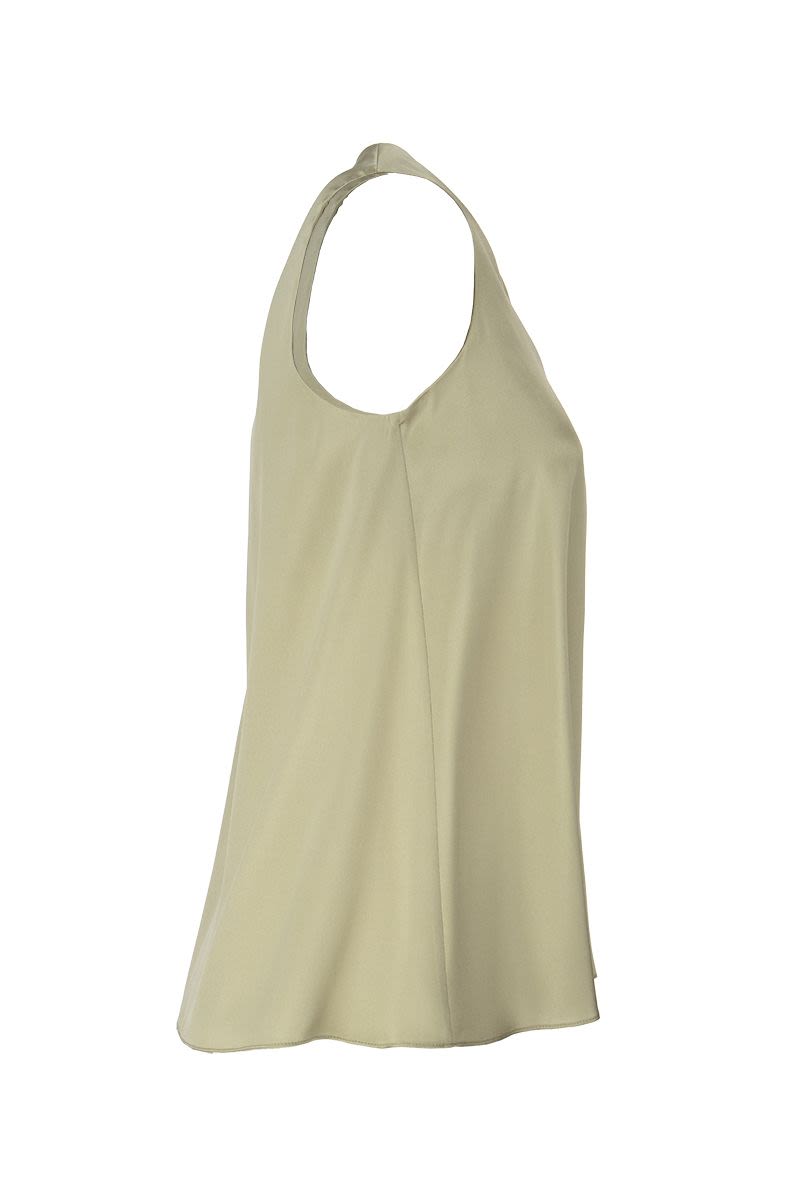 BRUNELLO CUCINELLI Shimmering Silk Top with Iconic Embellishments