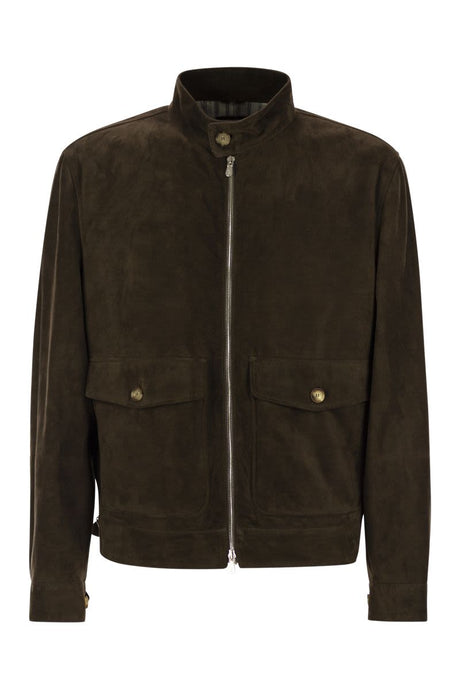 BRUNELLO CUCINELLI Men's Suede Zipped Jacket