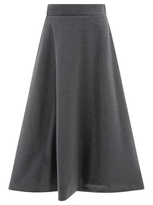 BRUNELLO CUCINELLI Circle Midi Skirt in Grey