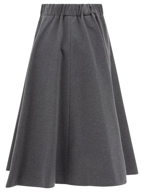 BRUNELLO CUCINELLI Circle Midi Skirt - Regular Fit A-Line