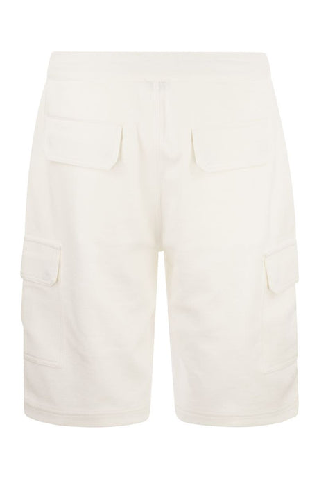 BRUNELLO CUCINELLI Knee-Length Cotton Blend Shorts for Men