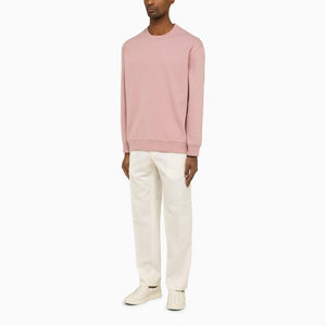 BRUNELLO CUCINELLI Pink Cotton Crewneck Sweatshirt for Men