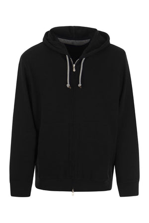 Áo hoodie màu xám cho nam có mũ có thể điều chỉnh và khóa kéo