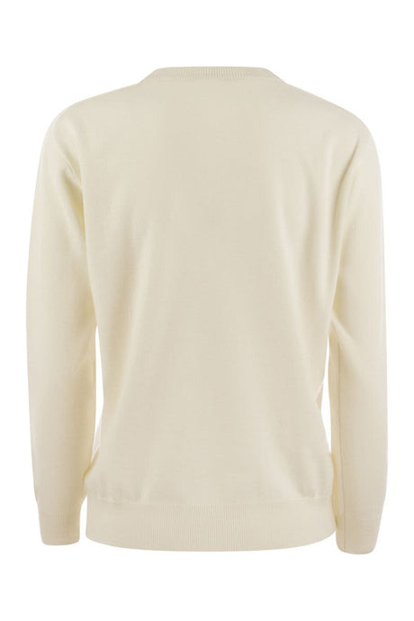 BRUNELLO CUCINELLI Elegant Cashmere Sweater with Jewel Neckline