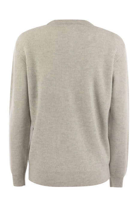 BRUNELLO CUCINELLI Elegant Cashmere Sweater with Sparkling Detail