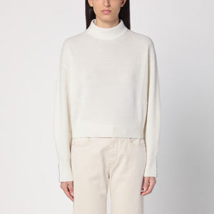 BRUNELLO CUCINELLI Elevated White Cashmere Turtleneck Sweater