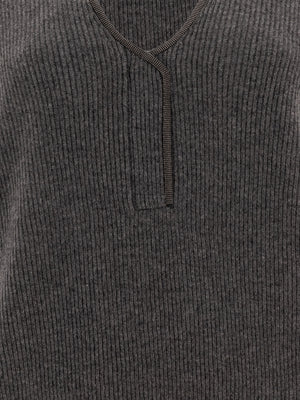 BRUNELLO CUCINELLI CASHMERE RIBBED SWEATER