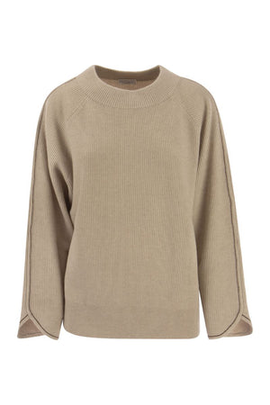 BRUNELLO CUCINELLI Luxurious Cashmere Sweater with Feminine Details for Women - FW23