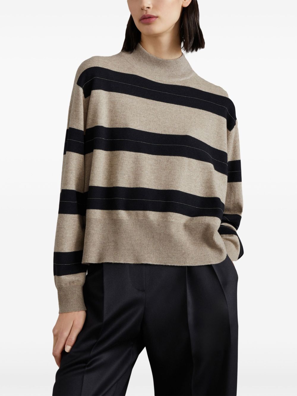 BRUNELLO CUCINELLI Elegantly Tailored T-Shirt for Women - Fall/Winter Collection