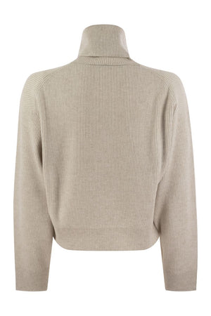 BRUNELLO CUCINELLI Luxurious Turtleneck Sweater with Silk and Cashmere