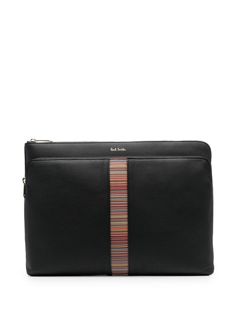 PAUL SMITH Men's Leather Mini Handbag Document Case - SS24 Collection