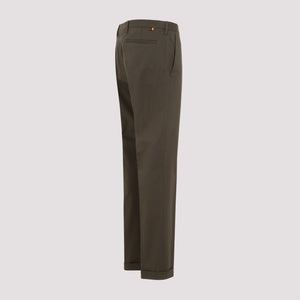 PAUL SMITH Green Organic Cotton Trousers for Men