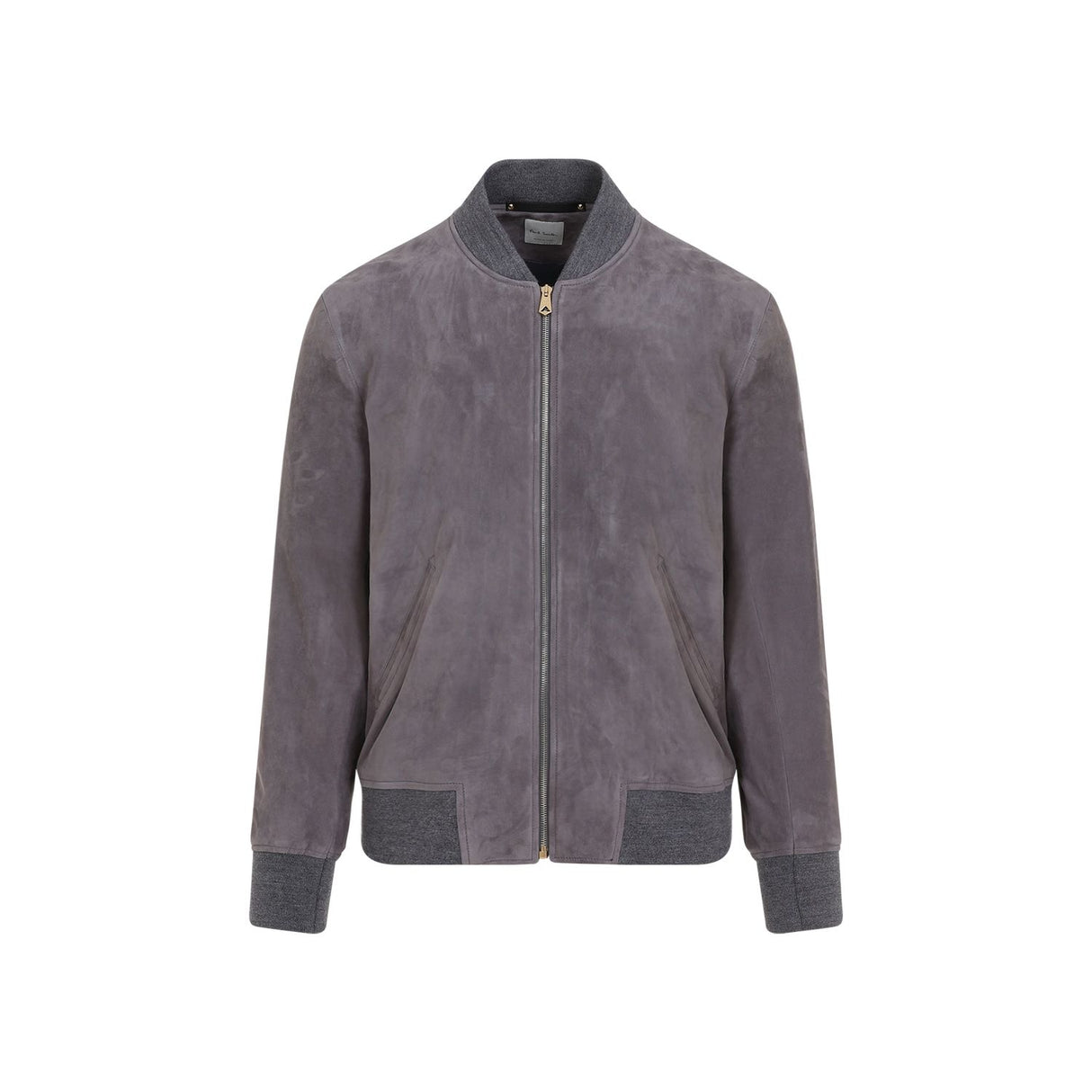 PAUL SMITH Modern Grey Suede Bomber Jacket for Men