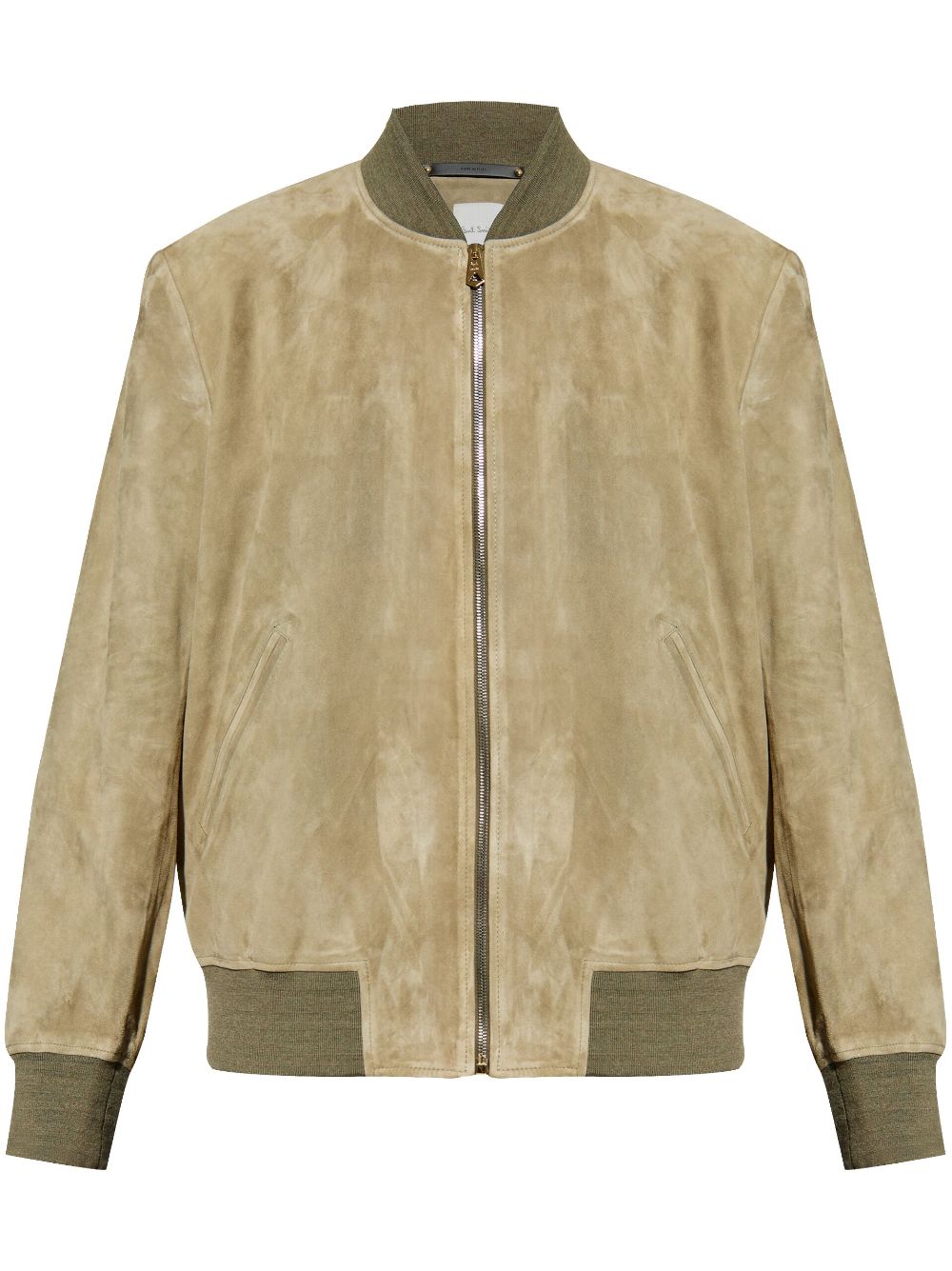 PAUL SMITH Luxurious Green Suede Bomber Jacket