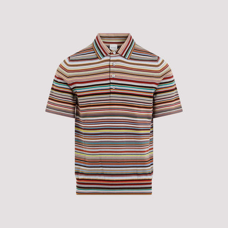 PAUL SMITH Organic Cotton Men's Polo Shirt in Tan for FW24