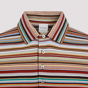 PAUL SMITH Organic Cotton Men's Polo Shirt in Tan for FW24