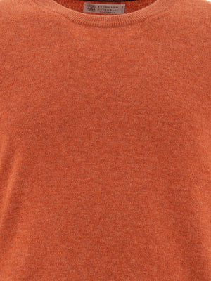 BRUNELLO CUCINELLI Luxury Cashmere Sweater in Orange