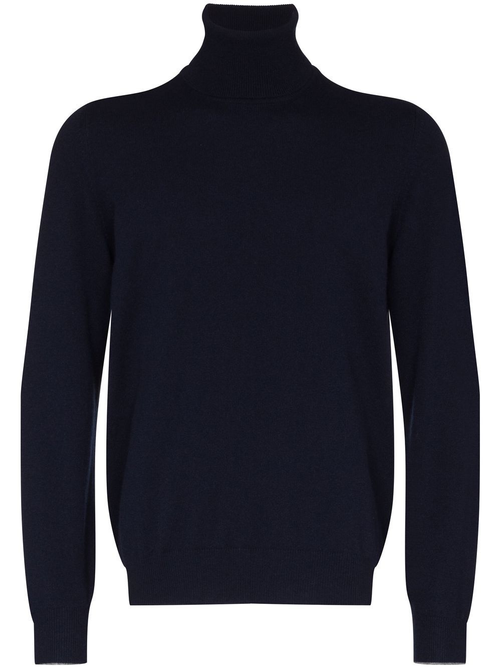 BRUNELLO CUCINELLI Luxury Navy Cashmere Turtleneck Sweater