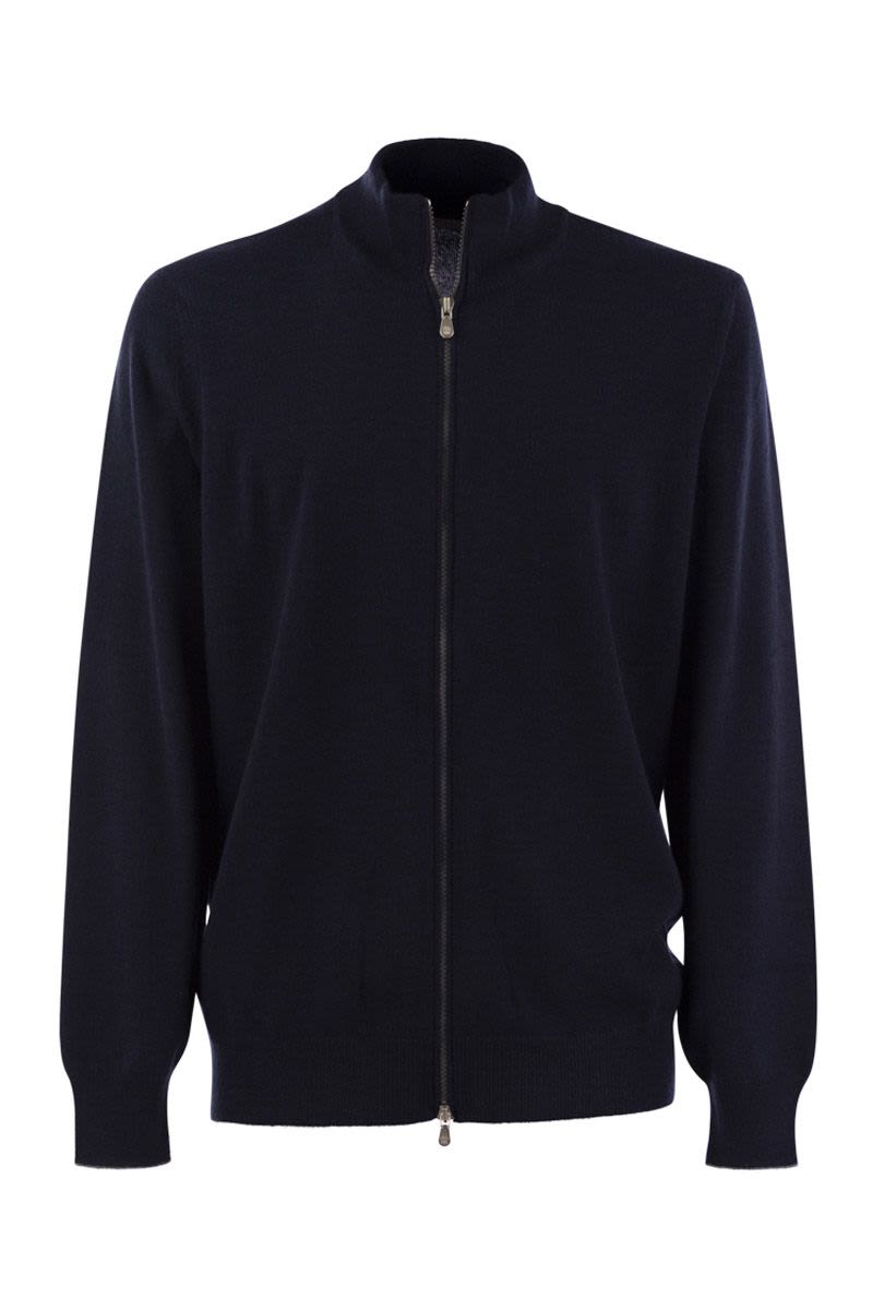 BRUNELLO CUCINELLI Elegant High-Neck Cashmere Zip Cardigan