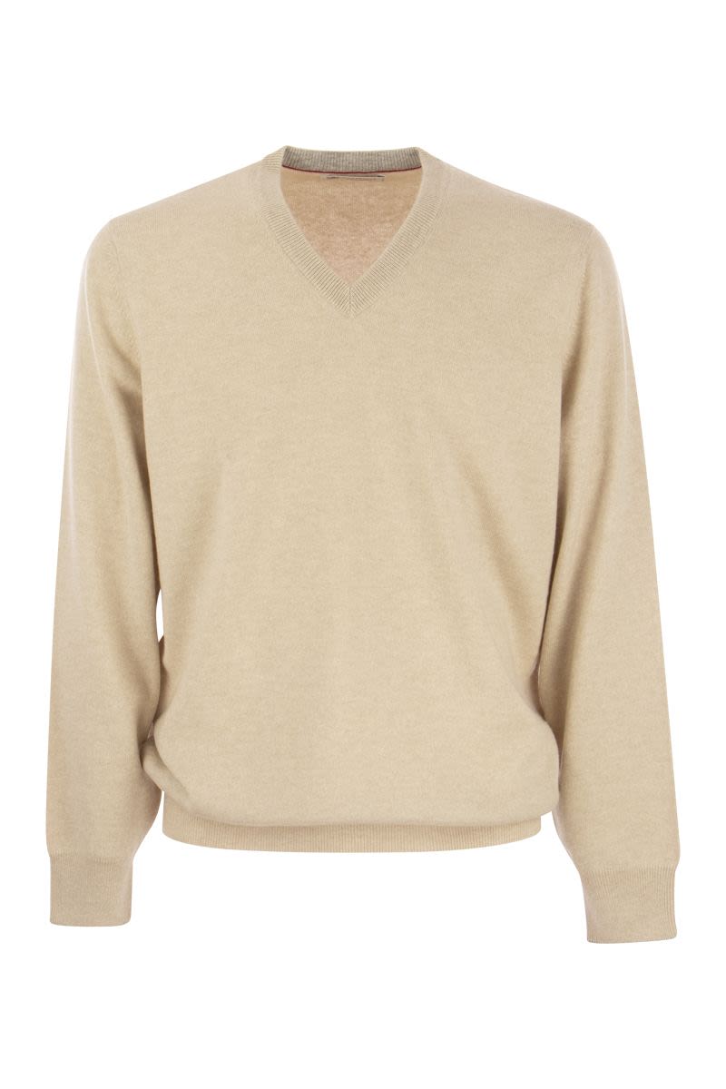 BRUNELLO CUCINELLI Cashmere V-Neck Sweater for Men