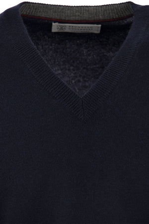 BRUNELLO CUCINELLI Cashmere V-Neck Sweater for Men