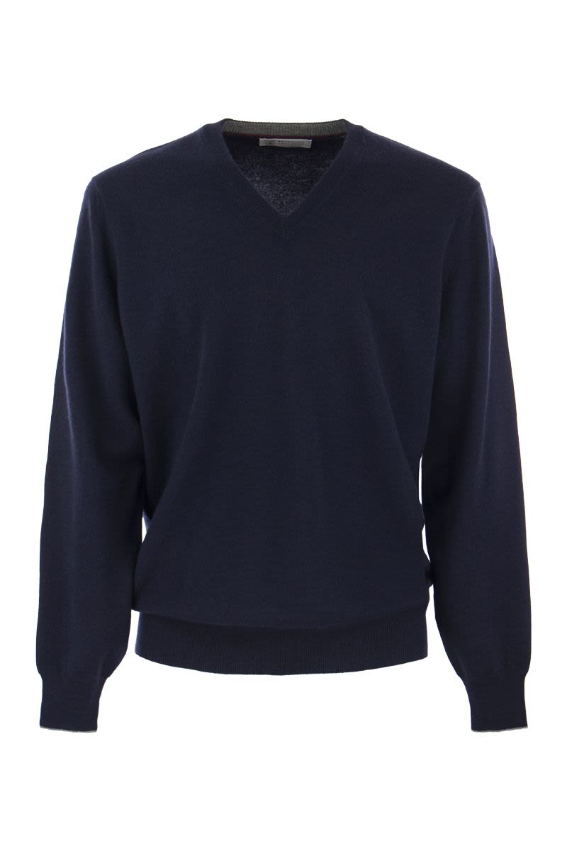 BRUNELLO CUCINELLI Cashmere V-Neck Sweater for Men