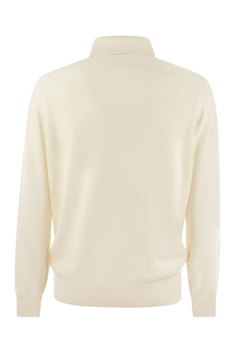 BRUNELLO CUCINELLI Luxury Cashmere Polo Neck Sweater for Men