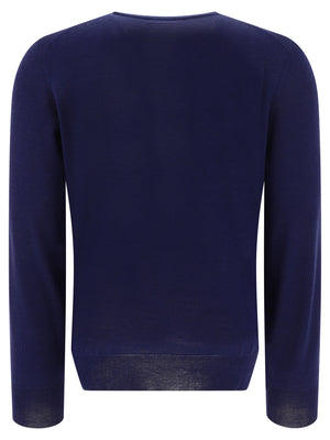 BRUNELLO CUCINELLI Blue Lightweight Cashmere and Silk Crew-Neck Sweater for Men