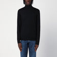 BRUNELLO CUCINELLI Men's Black Cashmere and Silk Turtleneck Jumper