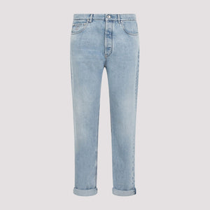 BRUNELLO CUCINELLI Refined Cotton Blue Jeans for Men