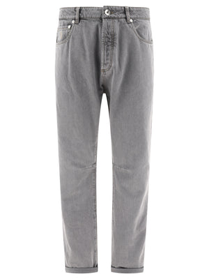 BRUNELLO CUCINELLI Men's 24SS Grey Denim Straight Pants