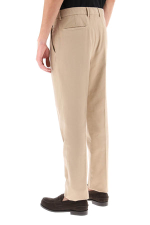 BRUNELLO CUCINELLI Beige Chino Pants in Pure Cotton Gabardine for Men - SS24 Collection