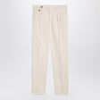 BRUNELLO CUCINELLI Pleated White Trousers