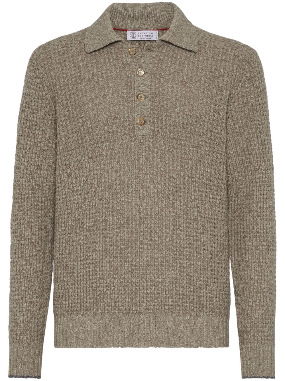 BRUNELLO CUCINELLI Cashmere and Wool Knit Polo for Men