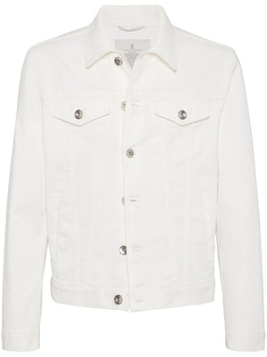 BRUNELLO CUCINELLI White Men's 2024 Spring/Summer Jacket