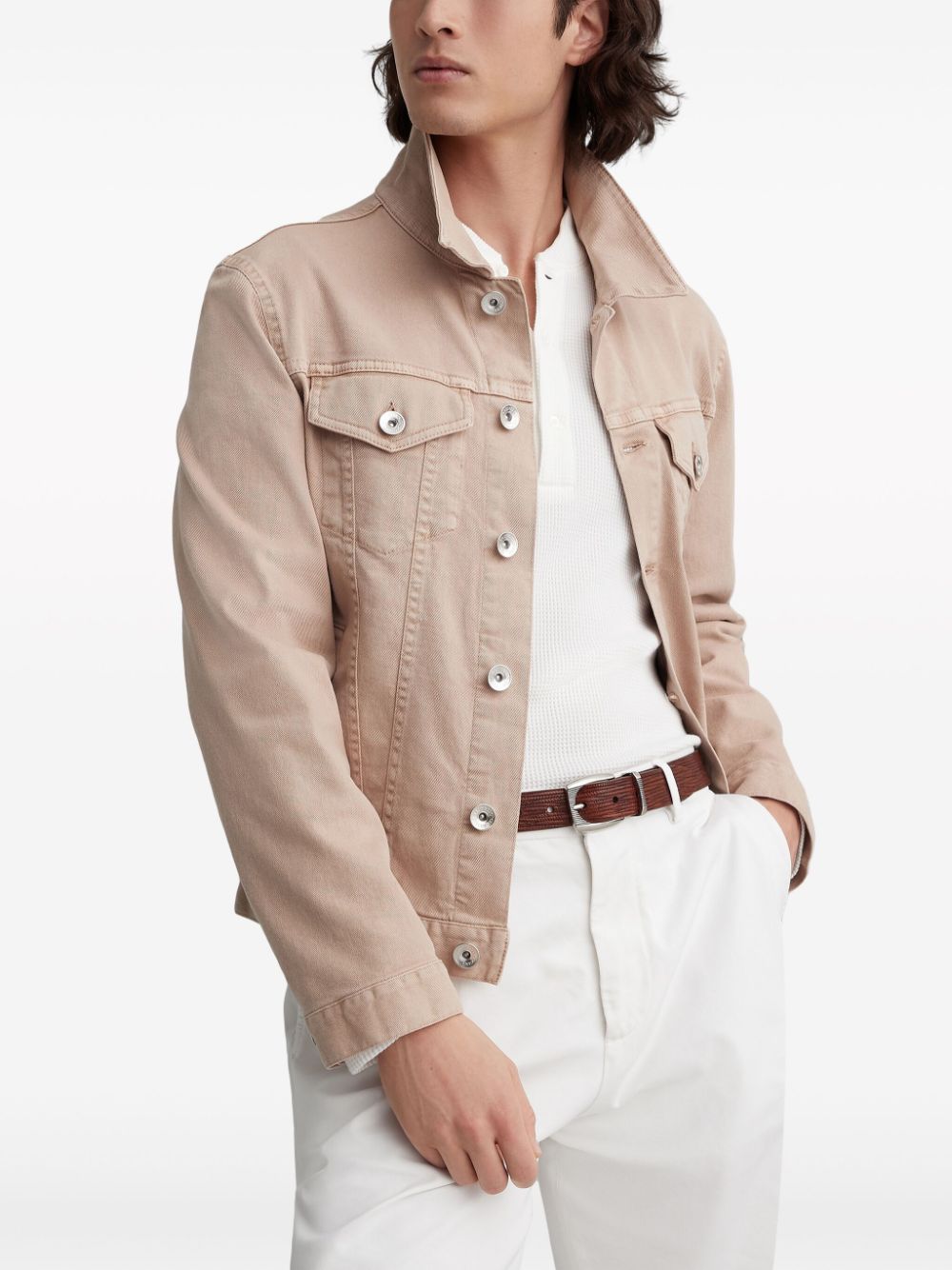 BRUNELLO CUCINELLI 2024 Men's Beige Jacket for Spring/Summer 24 from Italian Fashion House