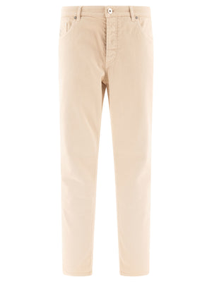 BRUNELLO CUCINELLI Garment-Dyed Men's Regular Fit Trousers