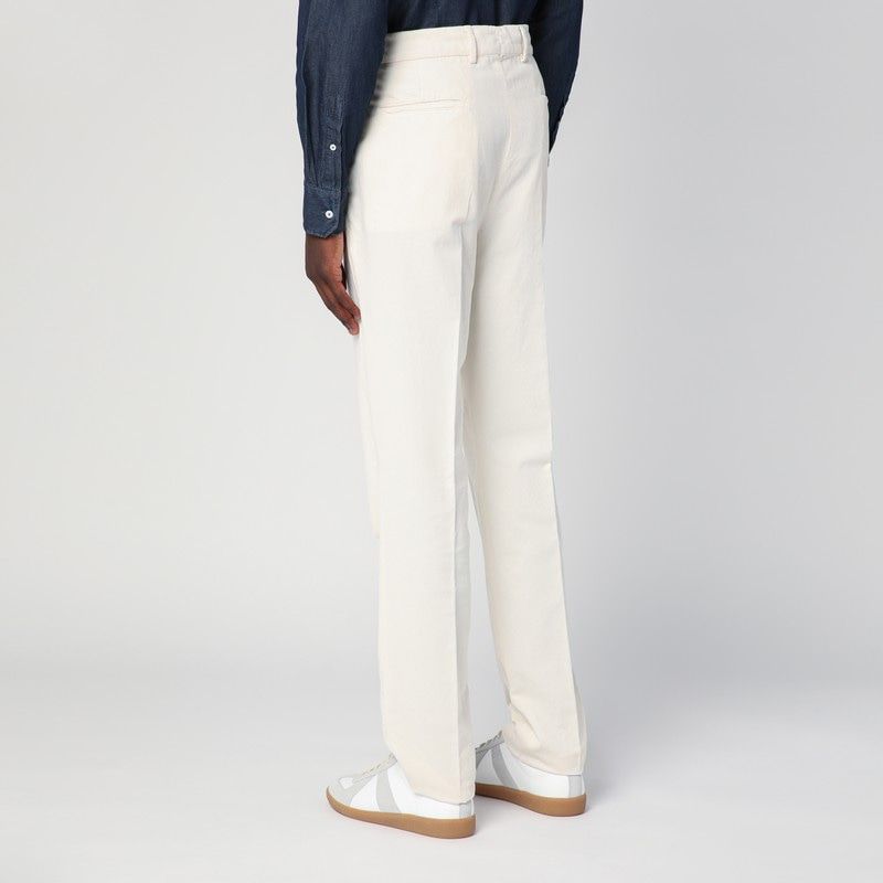 BRUNELLO CUCINELLI Elevated White Corduroy Trousers