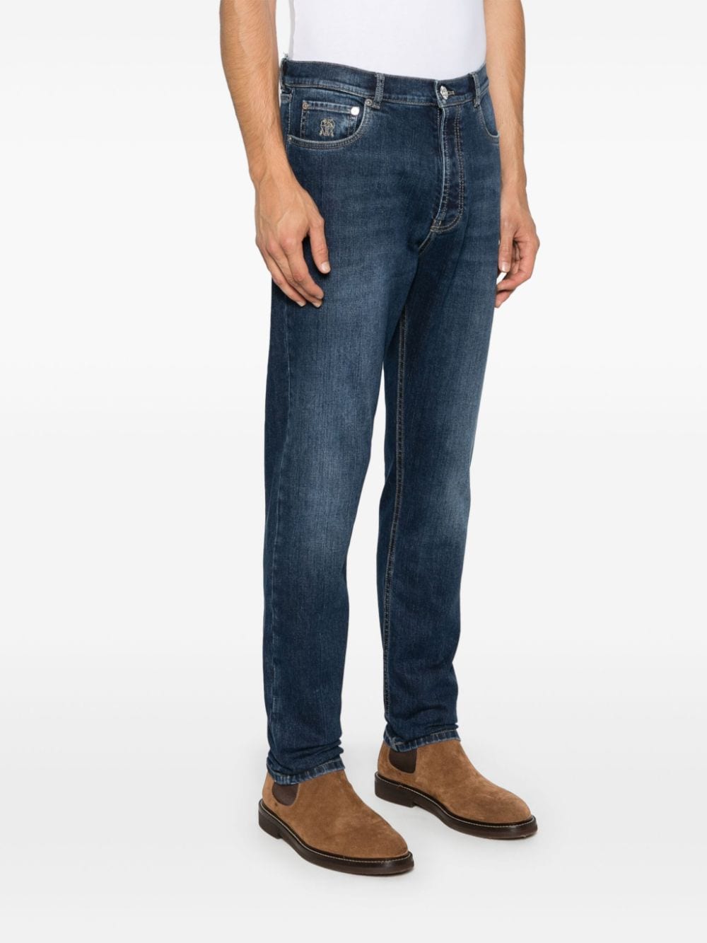 BRUNELLO CUCINELLI Classic Mid-Rise Straight Leg Denim Jeans