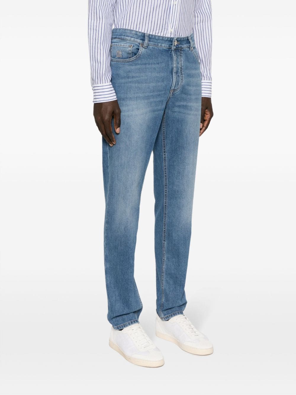 BRUNELLO CUCINELLI Indigo Slim-Fit Stretch Denim Jeans