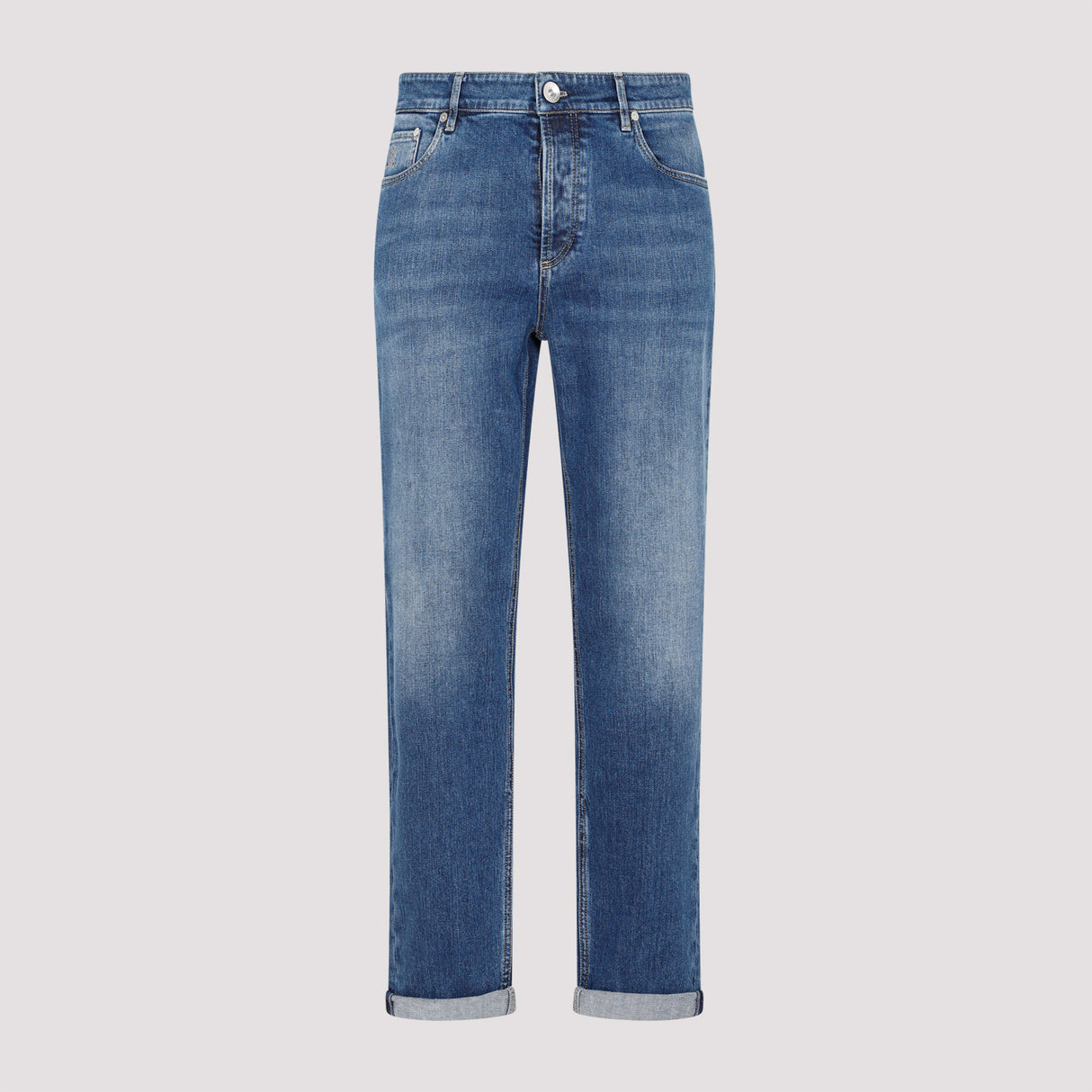 BRUNELLO CUCINELLI Mid-Rise Denim Cotton Jeans