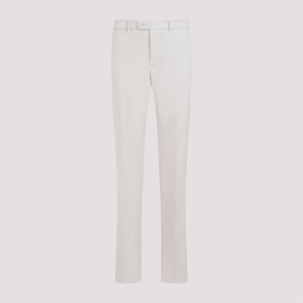 BRUNELLO CUCINELLI Cream Italian Fit Cotton Gabardine Trousers