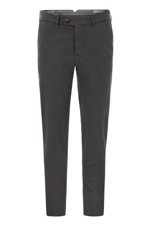 BRUNELLO CUCINELLI Cream Italian Fit Cotton Gabardine Trousers