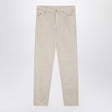 BRUNELLO CUCINELLI Men's Beige Regular Fit Cotton Trousers