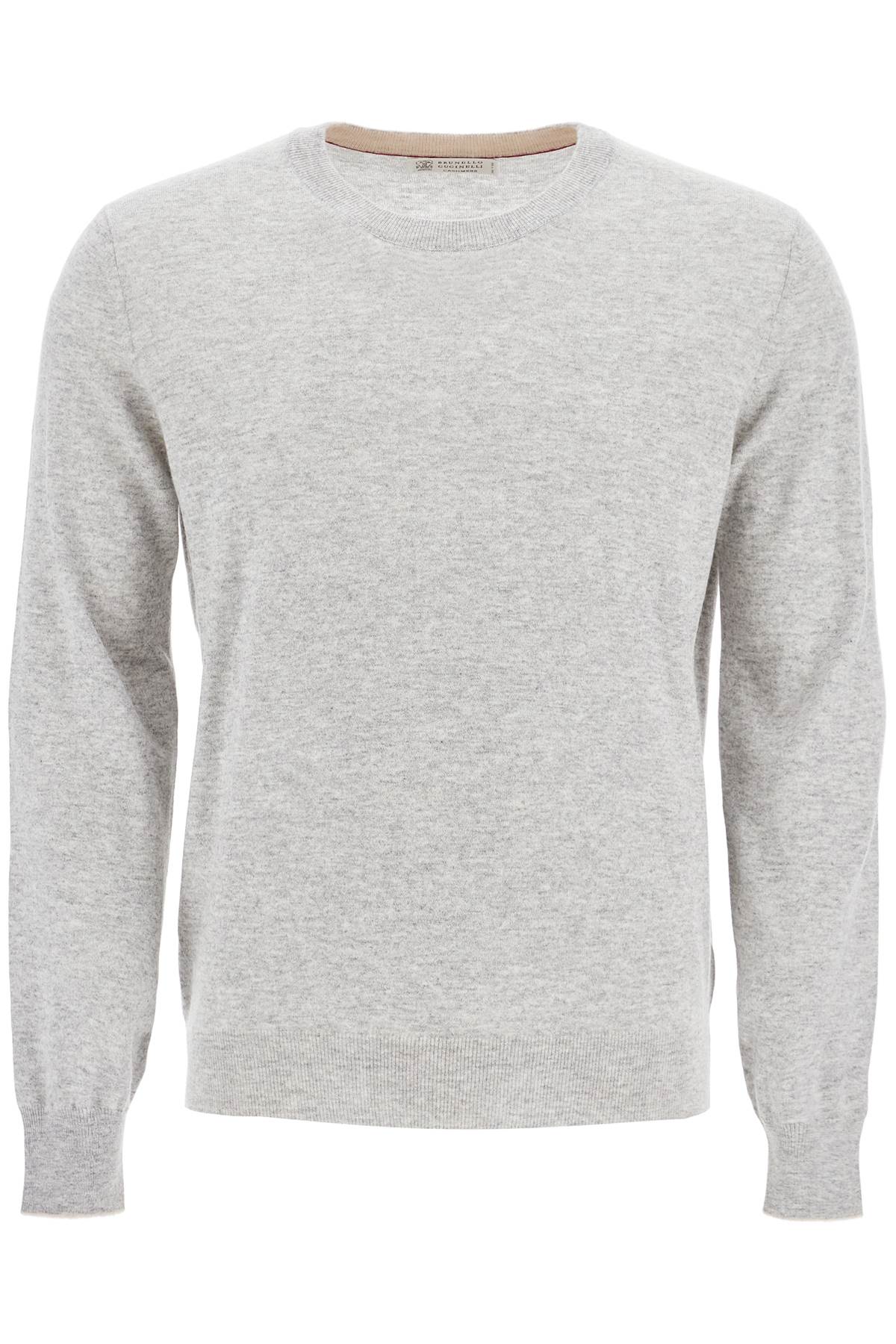 BRUNELLO CUCINELLI Lightweight Crew Neck Cashmere Pullover for Men - Relaxed Fit