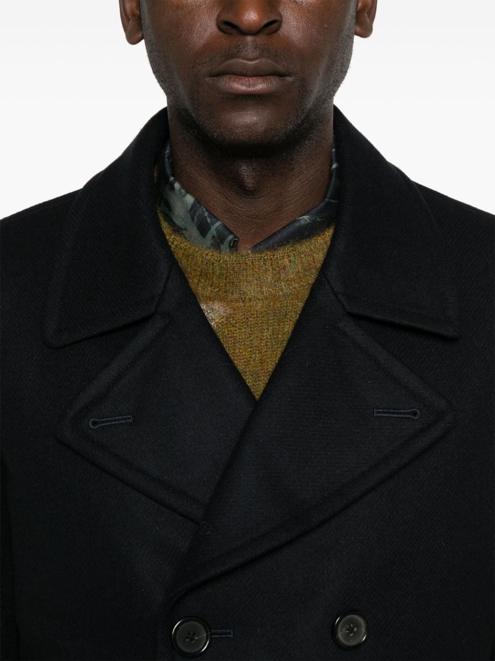 PAUL SMITH Double-Breasted Peacoat - Men's Outerwear