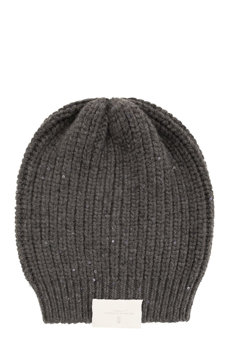 Luxurious Papalina: Cashmere & Silk Knit Cap by Brunello Cucinelli