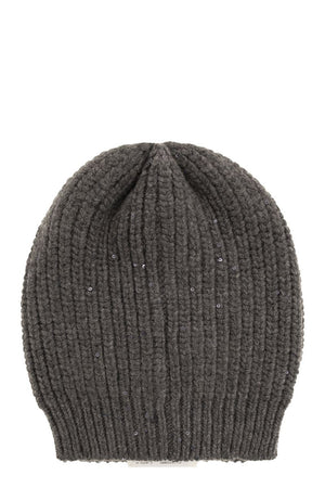 Luxurious Papalina: Cashmere & Silk Knit Cap by Brunello Cucinelli