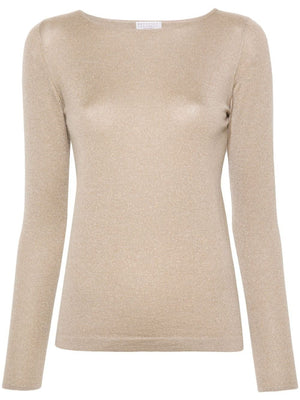 BRUNELLO CUCINELLI Luxurious Textured Knit T-Shirt for Women